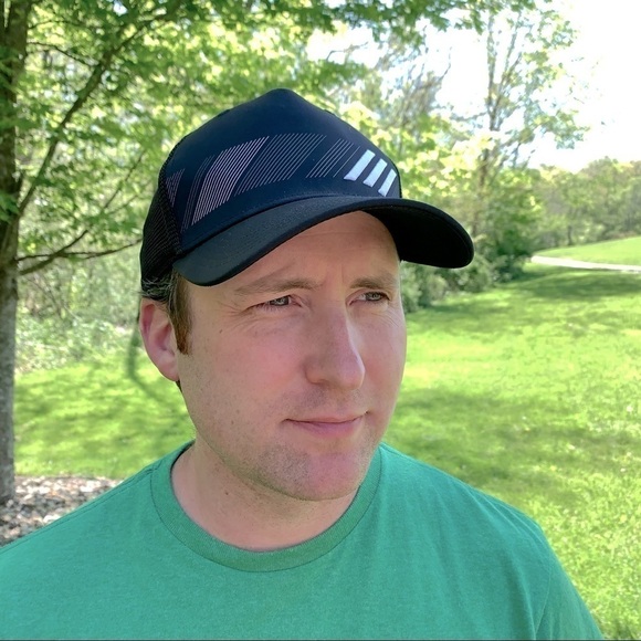 𝅺ADIDAS gold black mesh trucker hat ball cap - Picture 3 of 8